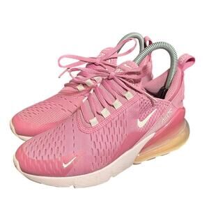 Nike Air Max 270 Flamingo Pink Running Shoes Comfort Sneaker Youth Kids 4Y